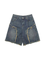 Add vintage attitude to your look with the Retro Stitching Diamonds Embroidery Shorts — a bold streetwear staple made for warm-weather edge. Crafted from sturdy denim, these shorts feature distressed details, a raw hem finish, side pockets, and intricate
