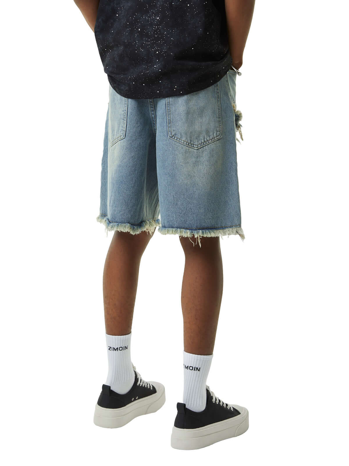 Add vintage attitude to your look with the Retro Stitching Diamonds Embroidery Shorts — a bold streetwear staple made for warm-weather edge. Crafted from sturdy denim, these shorts feature distressed details, a raw hem finish, side pockets, and intricate