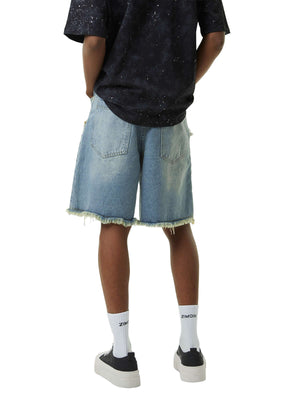 Add vintage attitude to your look with the Retro Stitching Diamonds Embroidery Shorts — a bold streetwear staple made for warm-weather edge. Crafted from sturdy denim, these shorts feature distressed details, a raw hem finish, side pockets, and intricate