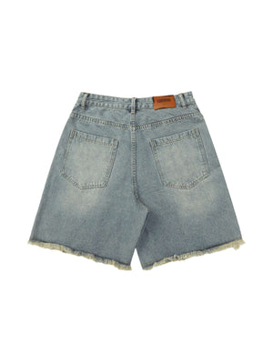 Add vintage attitude to your look with the Retro Stitching Diamonds Embroidery Shorts — a bold streetwear staple made for warm-weather edge. Crafted from sturdy denim, these shorts feature distressed details, a raw hem finish, side pockets, and intricate