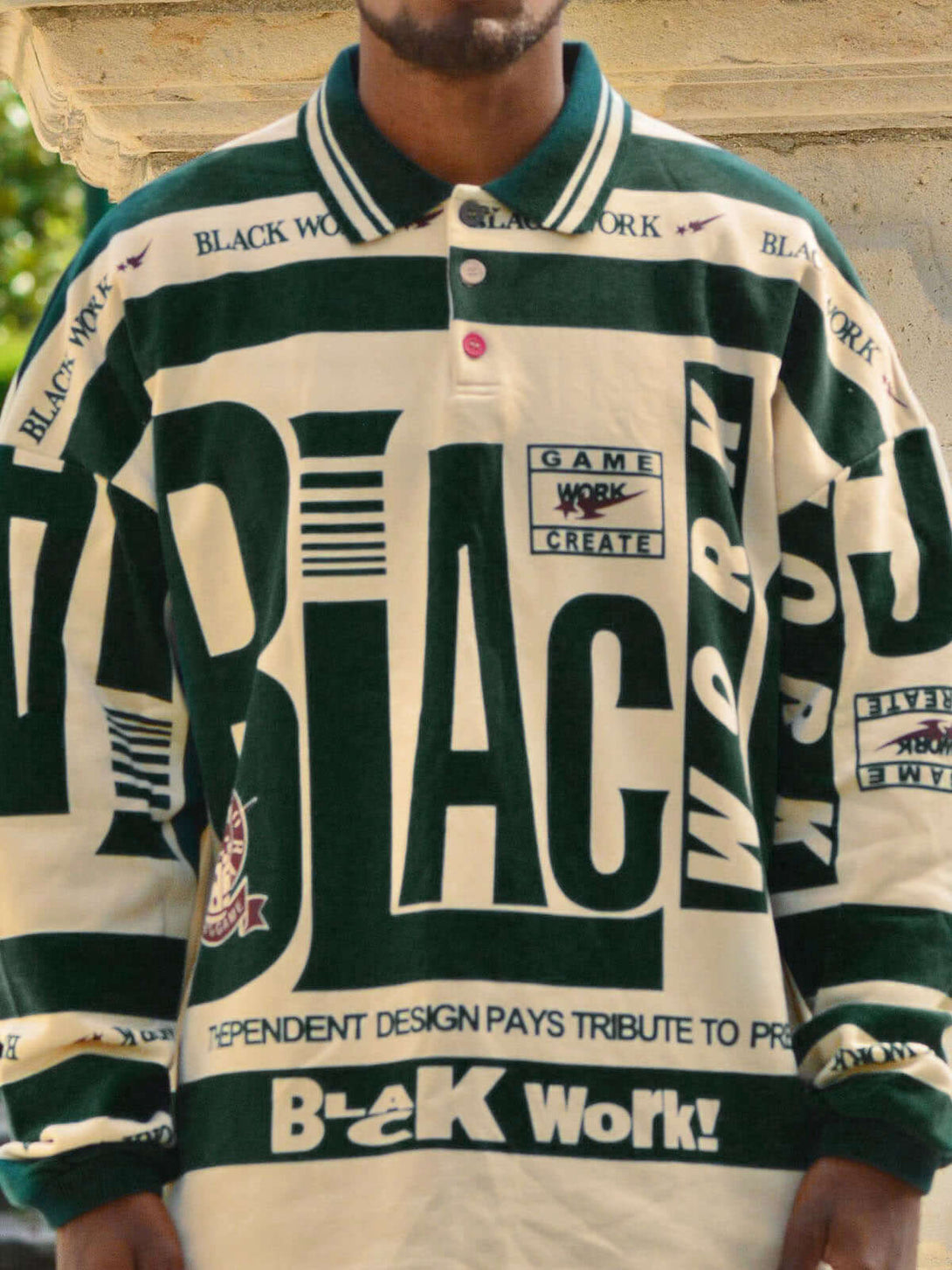 Bring vintage energy to your wardrobe with the Retro Typography Polo Stylish Streetwear Long Sleeve Shirt. Crafted from a soft and breathable cotton blend, this shirt features bold typography graphics and a patch badge that create a standout retro look. D