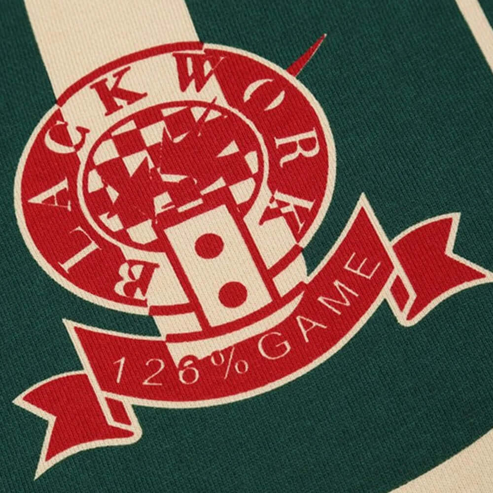 Stand out with the Retro Typography Polo T Shirt, designed for those who dare to make a statement. Crafted from premium soft cotton blend fabric, this relaxed fit polo features bold, oversized graphic prints in a striking green and beige colorway. The cla