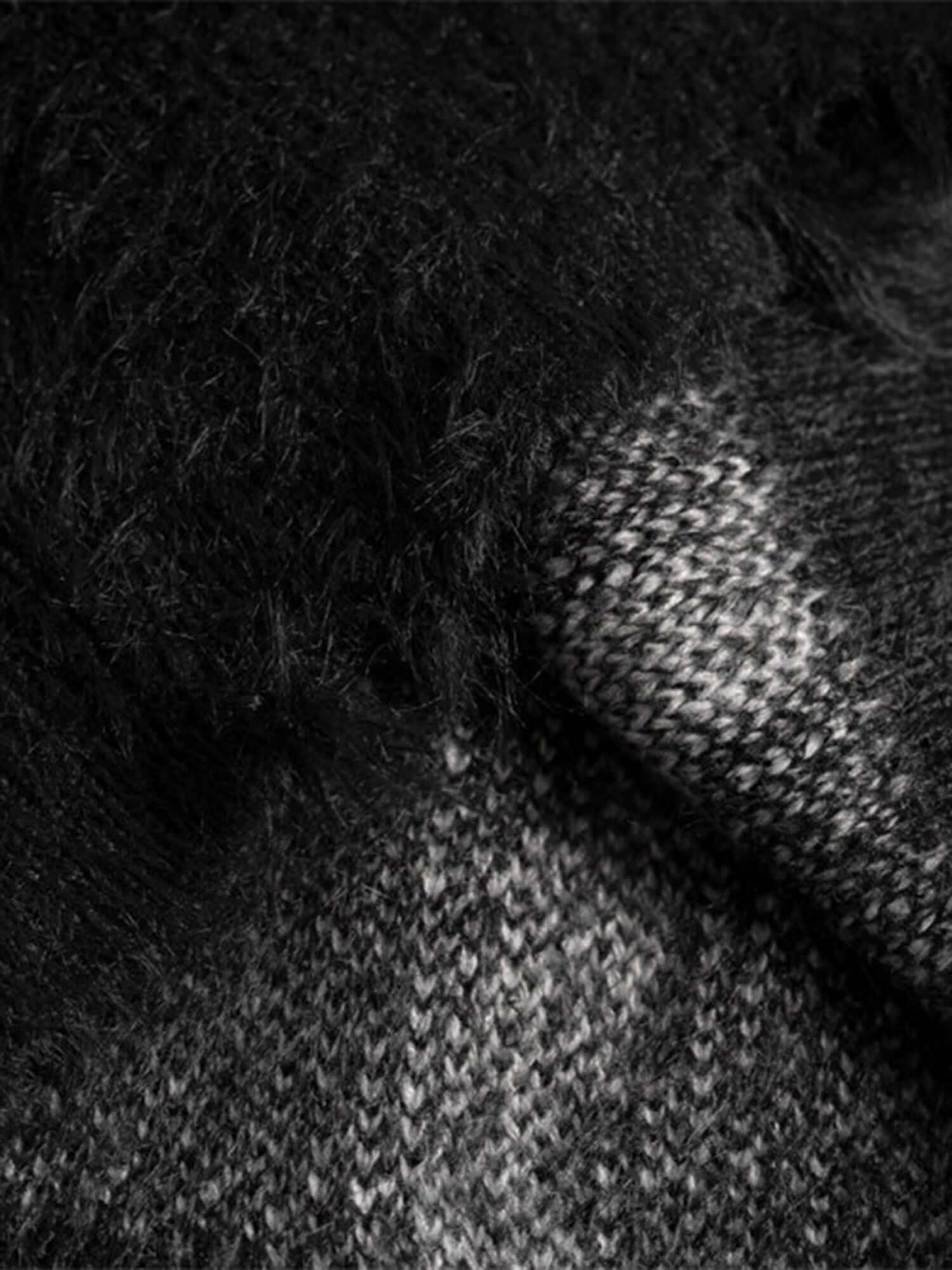 Elevate your cool-weather wardrobe with the Ripped Knit Turtleneck Sweater — a bold and modern piece with an artistic edge. Made from soft knit fabric, this sweater features a high neckline, long sleeves, and a distinctive lace-up front that adds texture