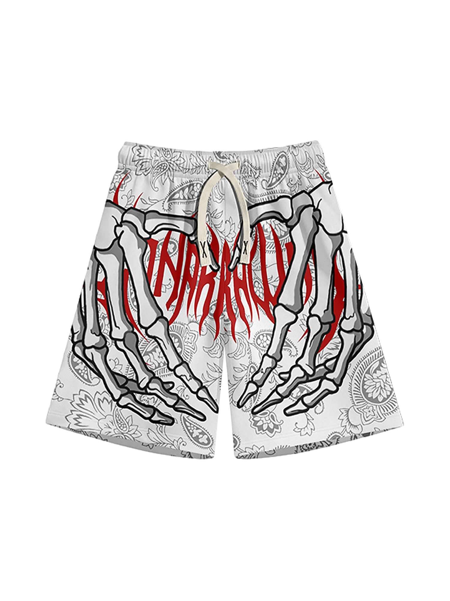 Add bold energy to your summer rotation with the Skull Hand Print Hip-hop Shorts — made for movement, style, and sunny adventures. Crafted from quick-dry fabric, these shorts feature a vivid spider web and skull hand print, elastic waistband with drawstri