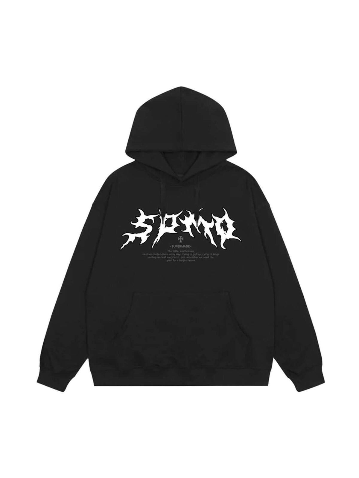 Skull Print Hoodie Streetwear Gothic