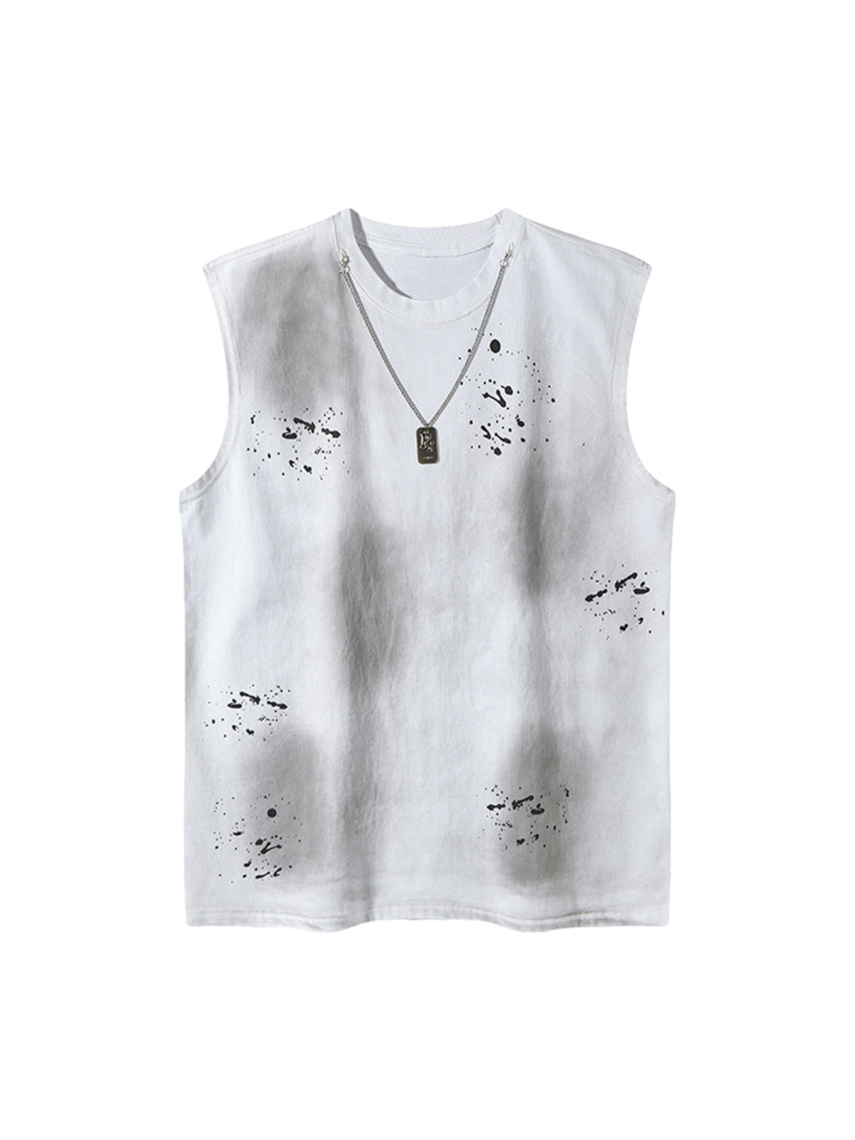 Splatter Paint Necklace Vest Streetwear