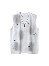 Splatter Paint Necklace Vest Streetwear