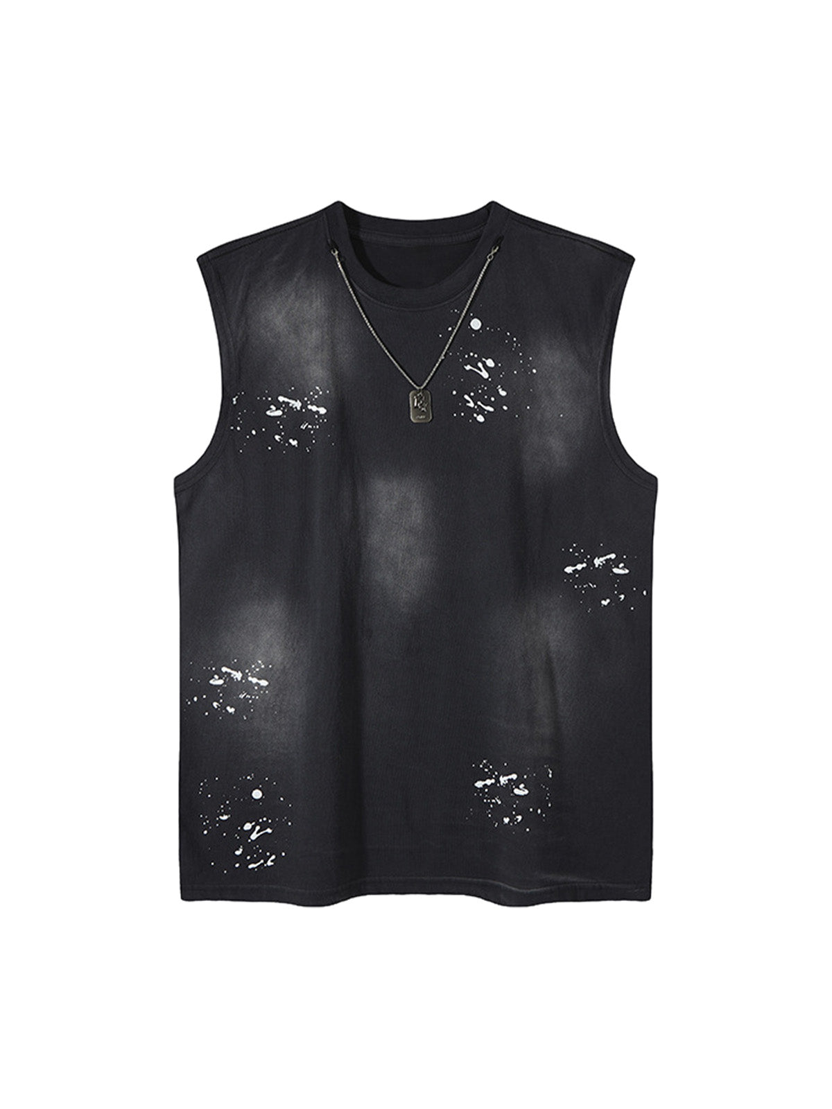 Splatter Paint Necklace Vest Streetwear