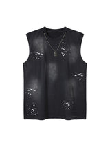 Splatter Paint Necklace Vest Streetwear