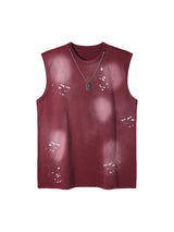 Splatter Paint Necklace Vest Streetwear