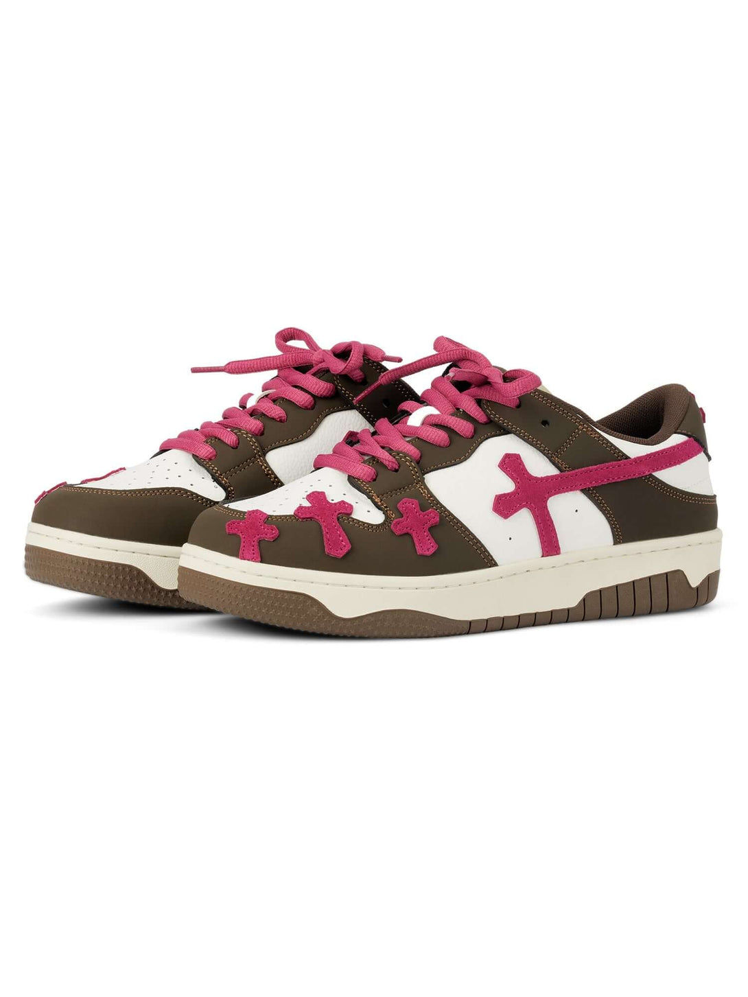 Make a bold move with the Splicing Skateboard Sneakers — where standout design meets everyday comfort. Crafted from a premium mix of leather and suede, these sneakers feature a chunky sole for added height and cushioning, perforated toe box for breathabil