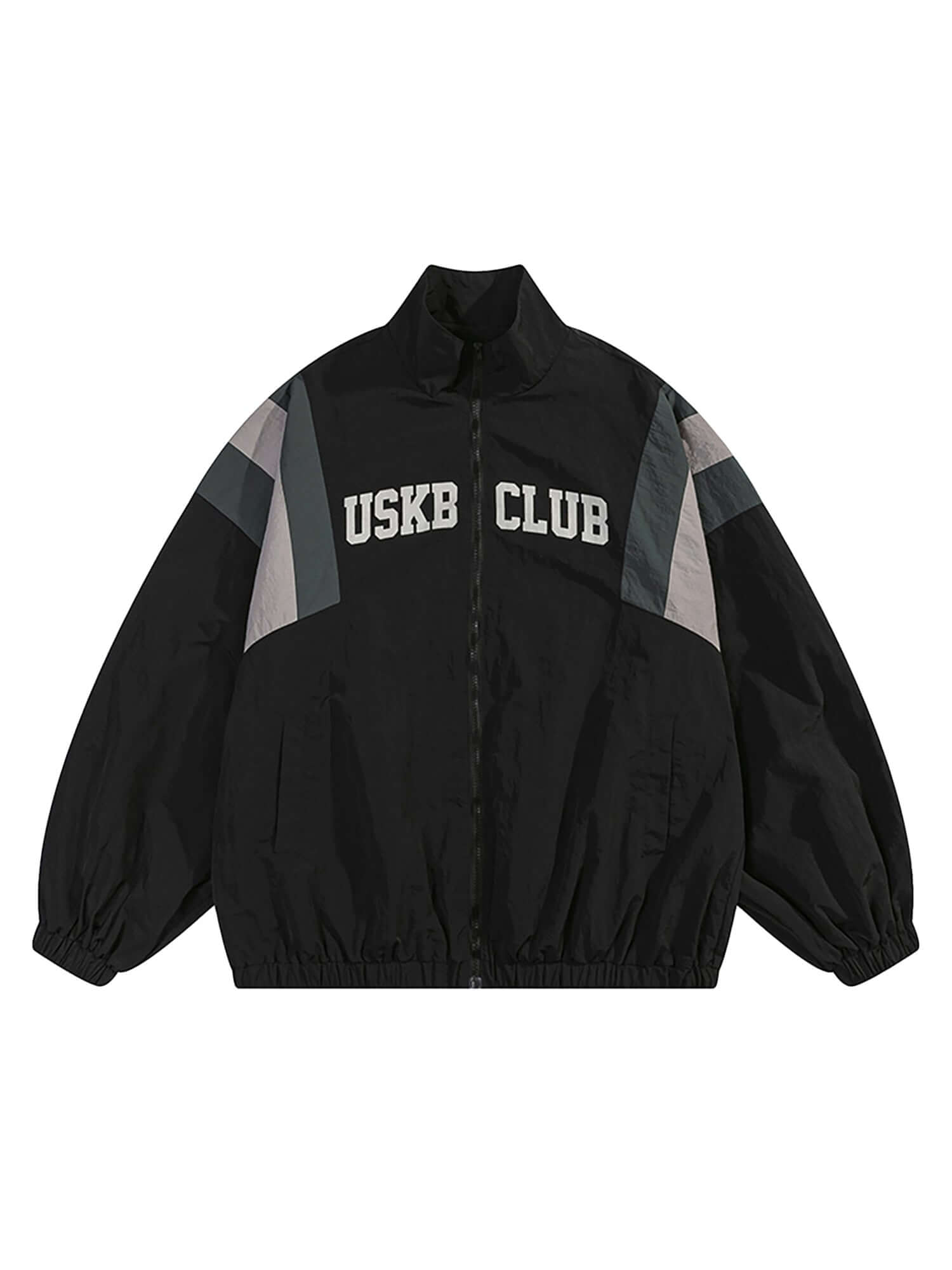 Patchwork Contrasting Windbreaker Jacket Retro Street Style - 10507