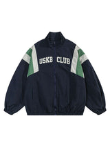 Patchwork Contrasting Windbreaker Jacket Retro Street Style - 10507