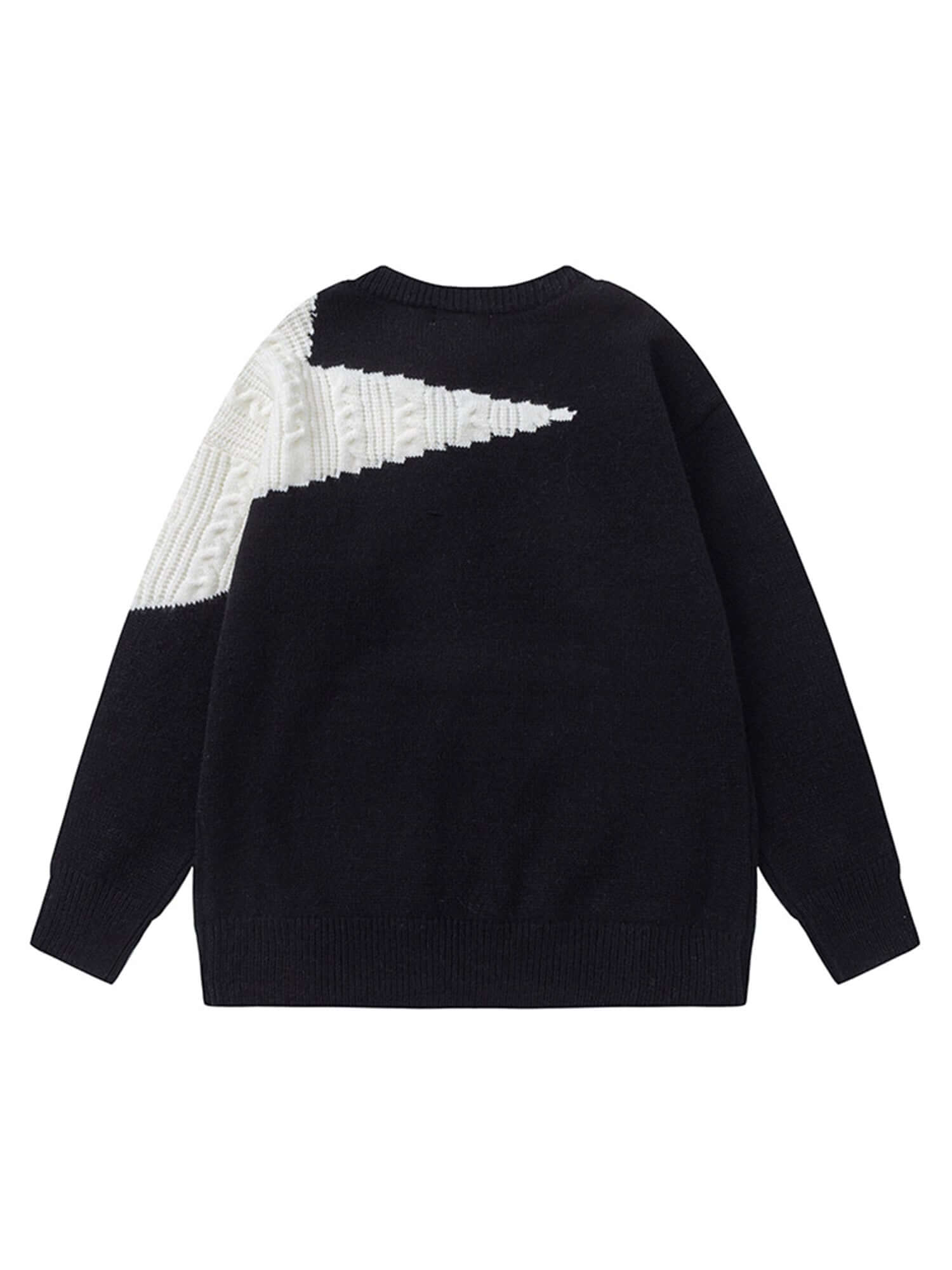 Brighten up your casual wardrobe with the Star Contrast Knit Sweater. Crafted from soft, cozy knit fabric, this relaxed-fit sweater features a bold star graphic that adds energy and personality to your everyday look. Designed with a classic crew neck and