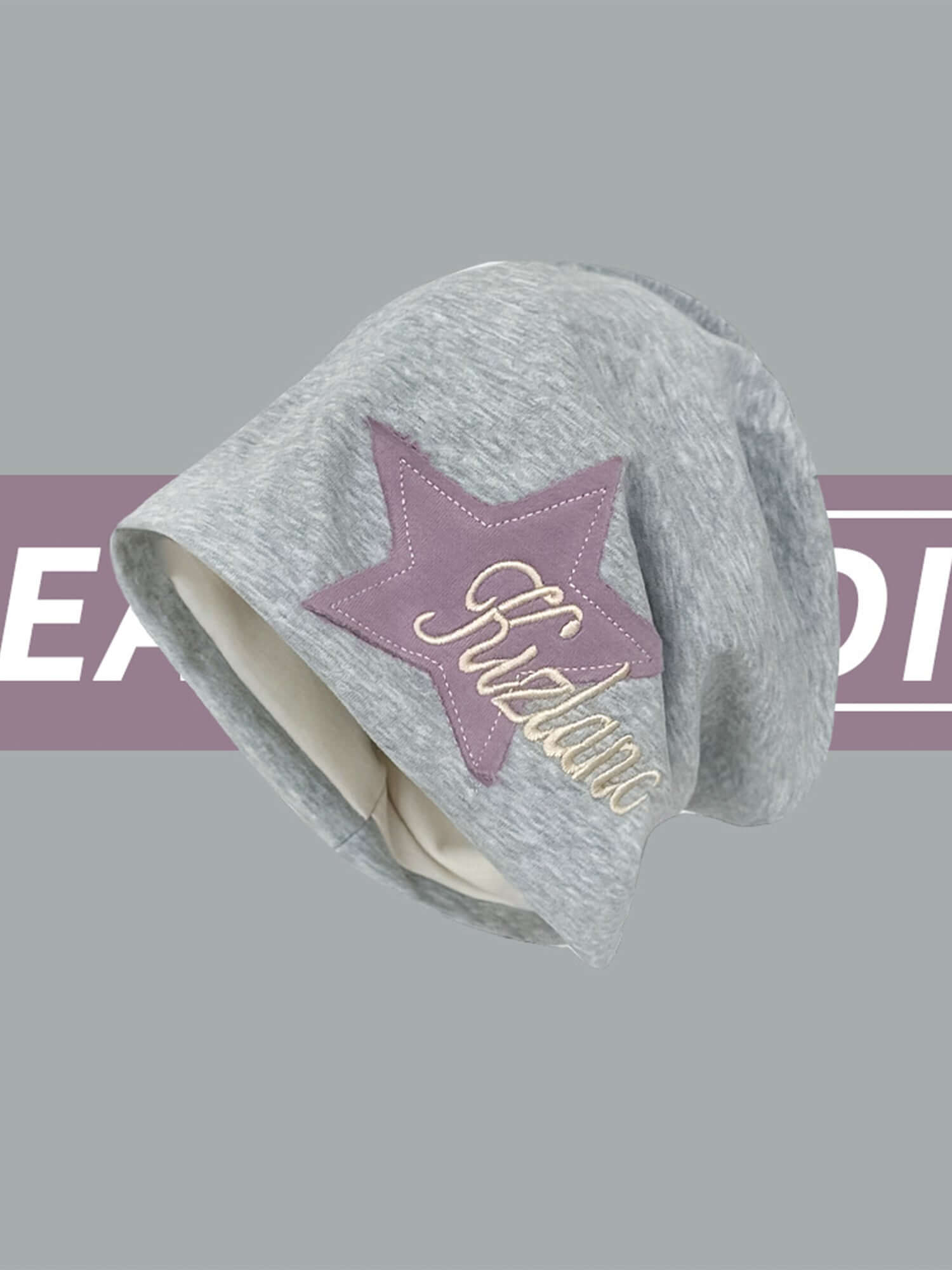 Add a playful edge to your outfit with the Star Embroidered Wrap Hat — the perfect blend of comfort and bold street style. Made from soft acrylic, this hat features a stylish pink star print, "Rockstar" text embroidery, and a stretchy fit that provides a
