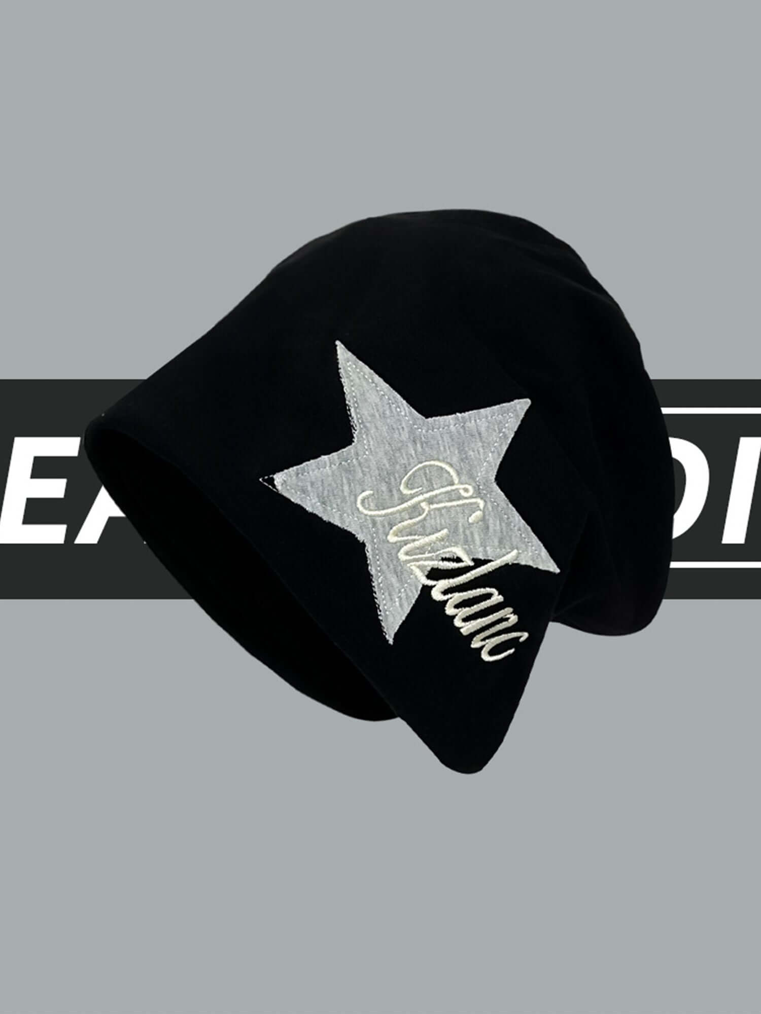 Add a playful edge to your outfit with the Star Embroidered Wrap Hat — the perfect blend of comfort and bold street style. Made from soft acrylic, this hat features a stylish pink star print, "Rockstar" text embroidery, and a stretchy fit that provides a