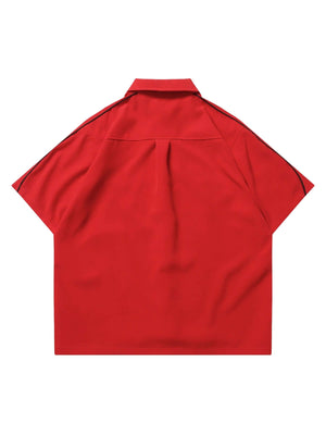 Add star power to your casual wardrobe with the Star Zipper Design Shirt — a bold and relaxed piece built for comfort and impact. Made from soft cotton, this oversized short-sleeve shirt features a clean round neck and standout black star graphic for a mo