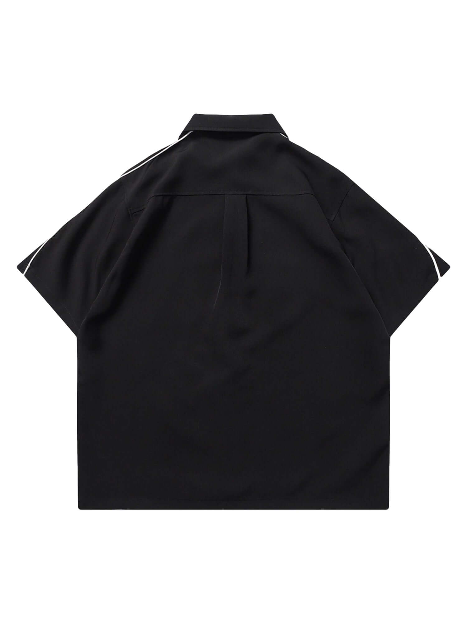 Add star power to your casual wardrobe with the Star Zipper Design Shirt — a bold and relaxed piece built for comfort and impact. Made from soft cotton, this oversized short-sleeve shirt features a clean round neck and standout black star graphic for a mo