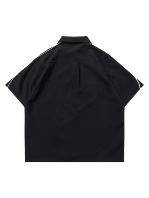 Add star power to your casual wardrobe with the Star Zipper Design Shirt — a bold and relaxed piece built for comfort and impact. Made from soft cotton, this oversized short-sleeve shirt features a clean round neck and standout black star graphic for a mo