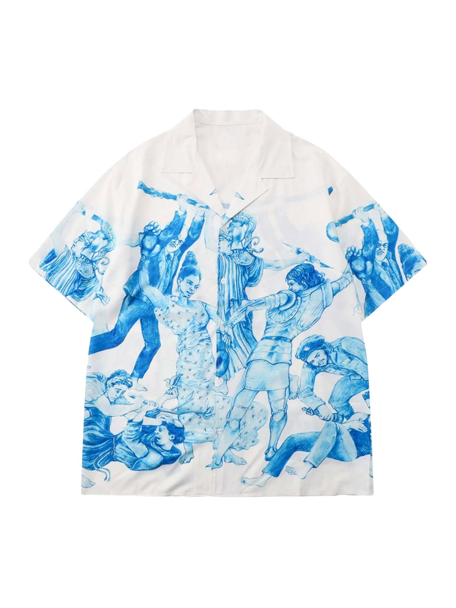Rebels Printed Rap Beach Shirts Short Sets Casual Streetwear - 7004