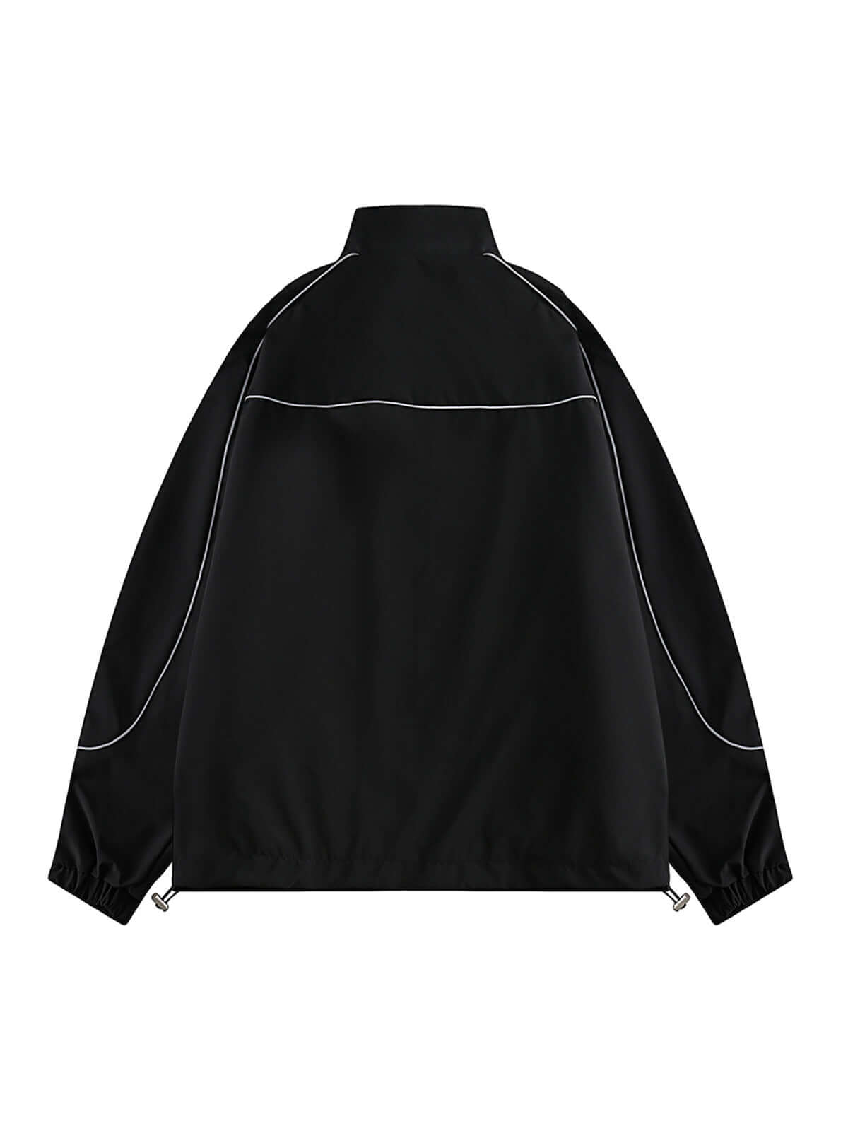 Contrast Color Patchwork Track Jacket Reflective Street Style - 10506