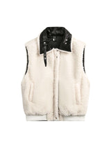 Reversible Wear Sherpa Vest Cozy Two-in-One Style - 10405