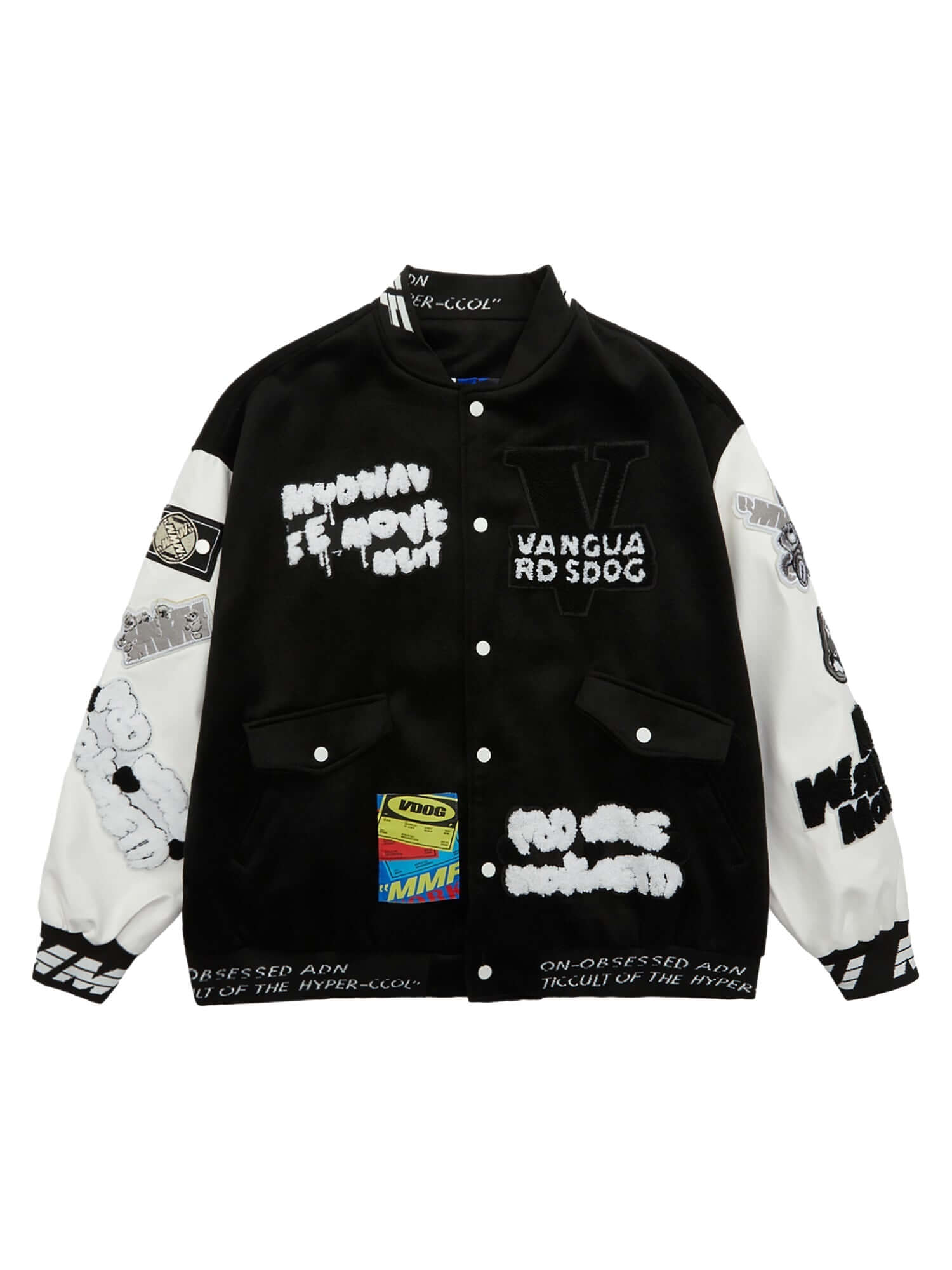 Pink Terry Patch Embroidered Hip Hop Baseball Jersey - 10504