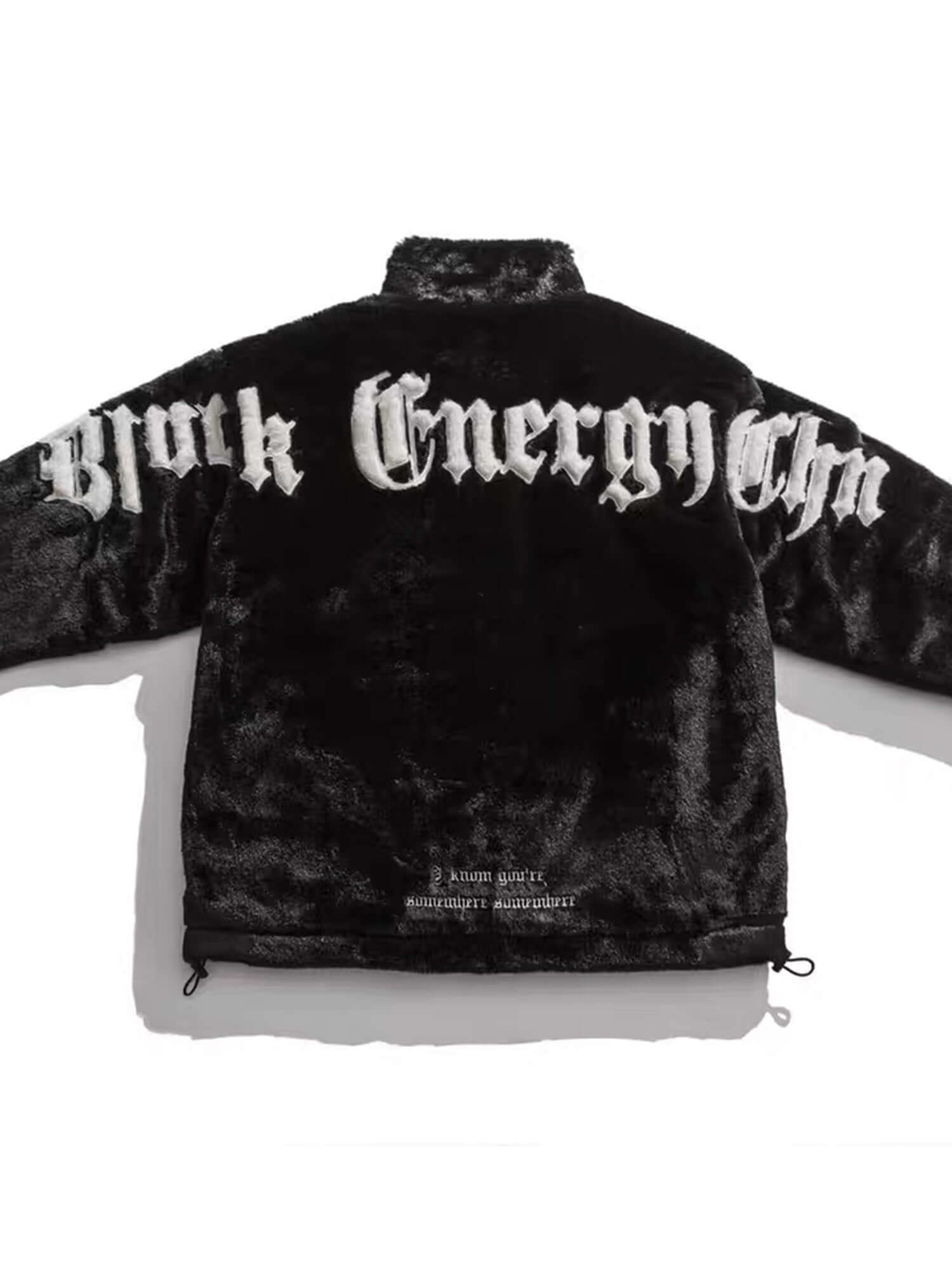 Make a bold impression with the Street Letter Embroidered Fleece Jacket. Crafted from ultra-soft faux fur, this oversized winter essential combines warmth, comfort, and eye-catching streetwear design. The jacket features bold embroidered text across the b