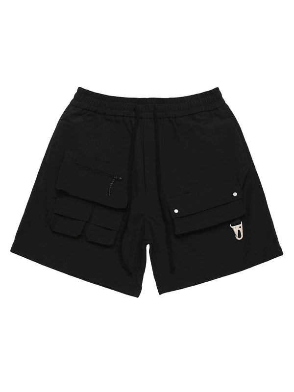 Street Patchwork Personalized Multi pocket Shorts Streetwear