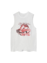 Street Racing Print Vest Streetwear