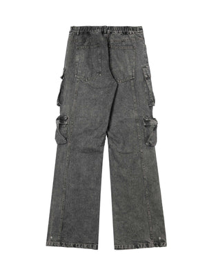 Add rugged edge to your everyday look with the Street Stitching Multi Pocket Workwear Washed Jeans — a practical and stylish essential for modern streetwear. Crafted from durable denim, these jeans feature multiple utility pockets, reinforced stitching, a