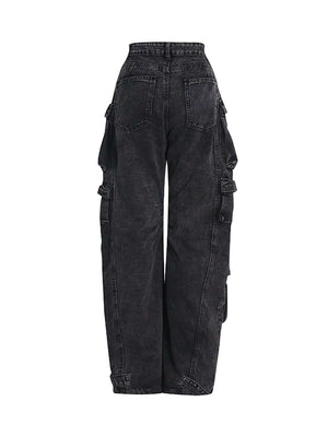 Add rugged edge to your everyday look with the Street Stitching Multi Pocket Workwear Washed Jeans — a practical and stylish essential for modern streetwear. Crafted from durable denim, these jeans feature multiple utility pockets, reinforced stitching, a