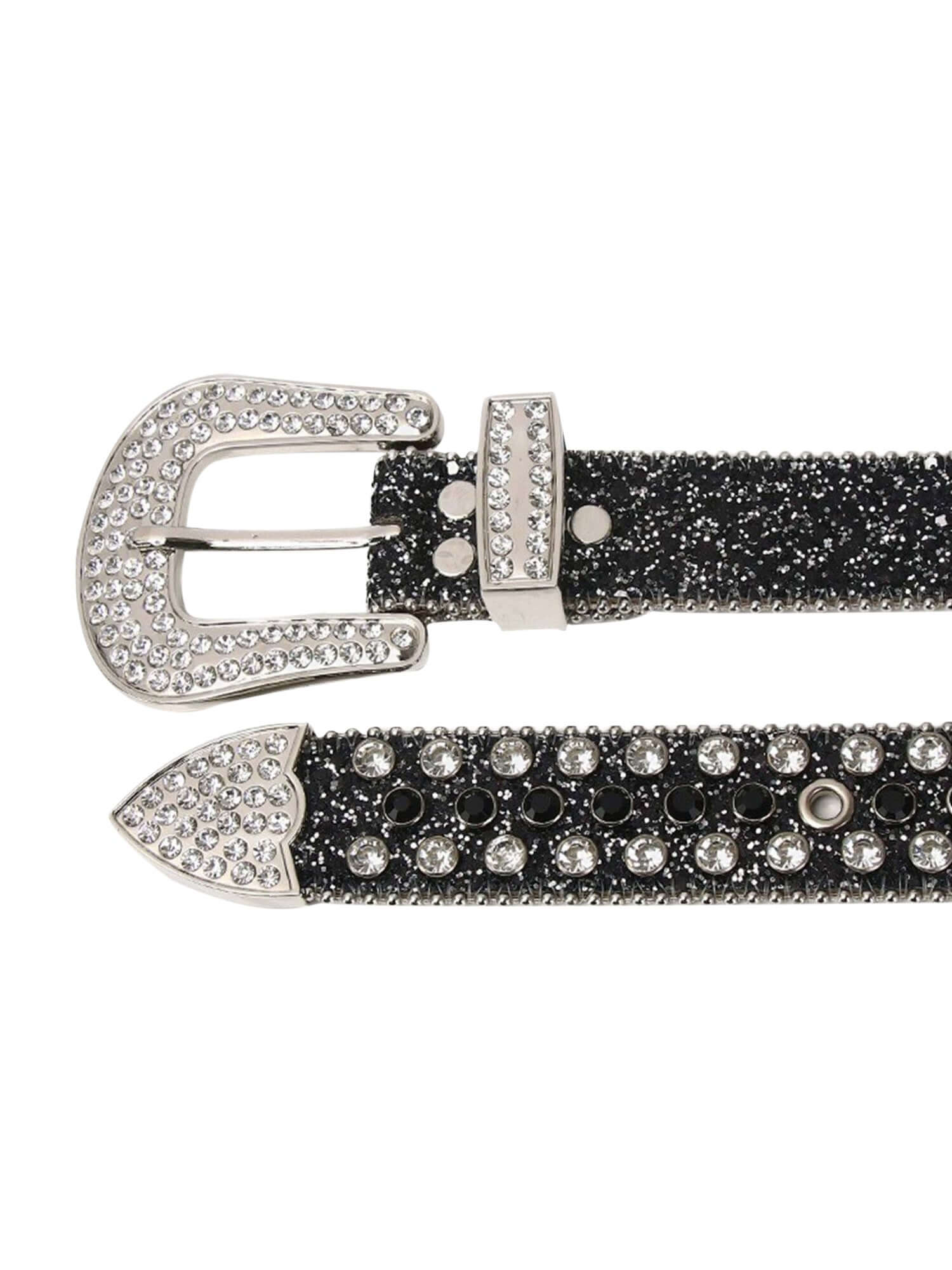 Upgrade your streetwear with the Studded Rhinestone Hip Hop Belt — a statement piece that blends bold attitude with sparkling glam. Crafted from durable genuine leather, this belt features shimmering rhinestone studs and metallic accents, finished with a