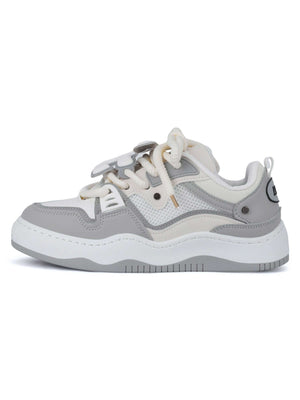 Stay active and stylish with The Niche Thick Bottom Hundred With Board Shoes — a perfect fusion of functionality and modern design. Crafted from breathable mesh and durable synthetic leather, these sneakers feature easy-to-adjust velcro straps for a secur
