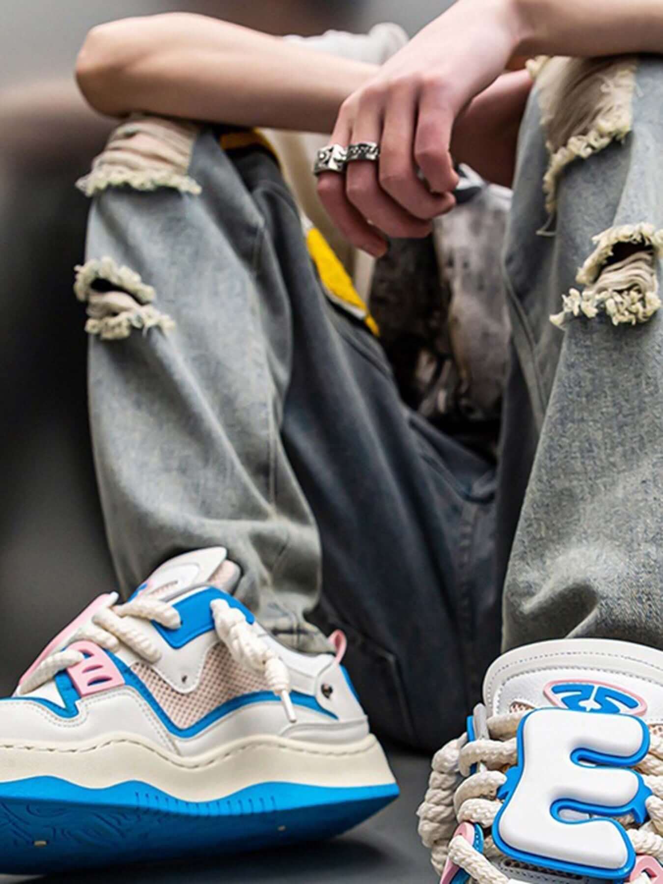 Stay active and stylish with The Niche Thick Bottom Hundred With Board Shoes — a perfect fusion of functionality and modern design. Crafted from breathable mesh and durable synthetic leather, these sneakers feature easy-to-adjust velcro straps for a secur