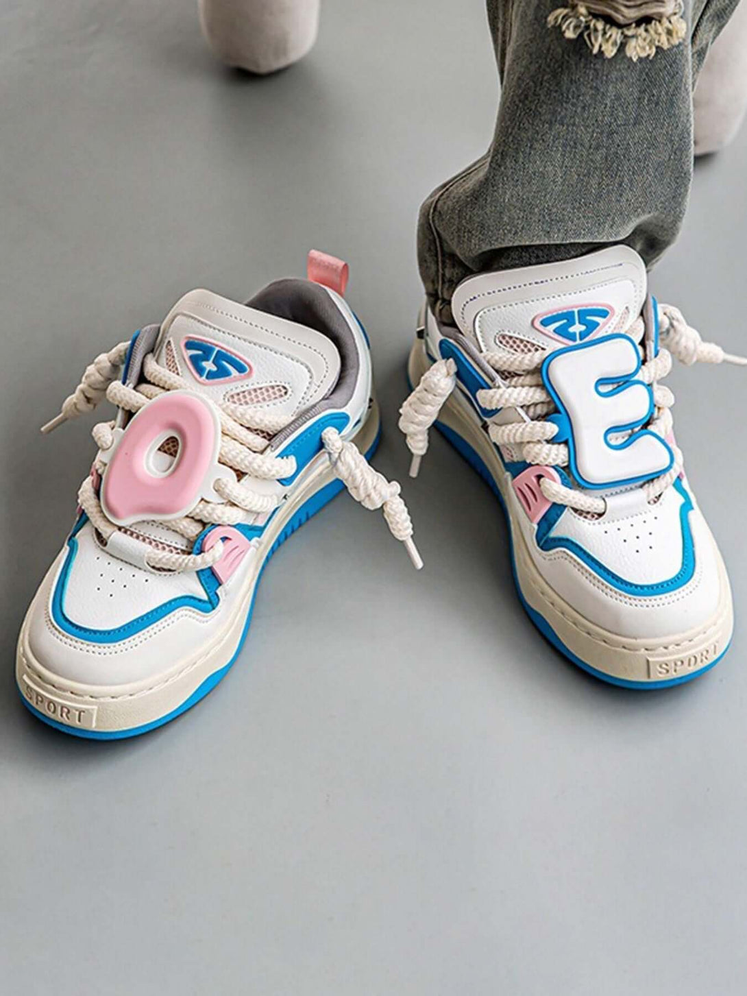Stay active and stylish with The Niche Thick Bottom Hundred With Board Shoes — a perfect fusion of functionality and modern design. Crafted from breathable mesh and durable synthetic leather, these sneakers feature easy-to-adjust velcro straps for a secur