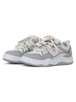 Stay active and stylish with The Niche Thick Bottom Hundred With Board Shoes — a perfect fusion of functionality and modern design. Crafted from breathable mesh and durable synthetic leather, these sneakers feature easy-to-adjust velcro straps for a secur