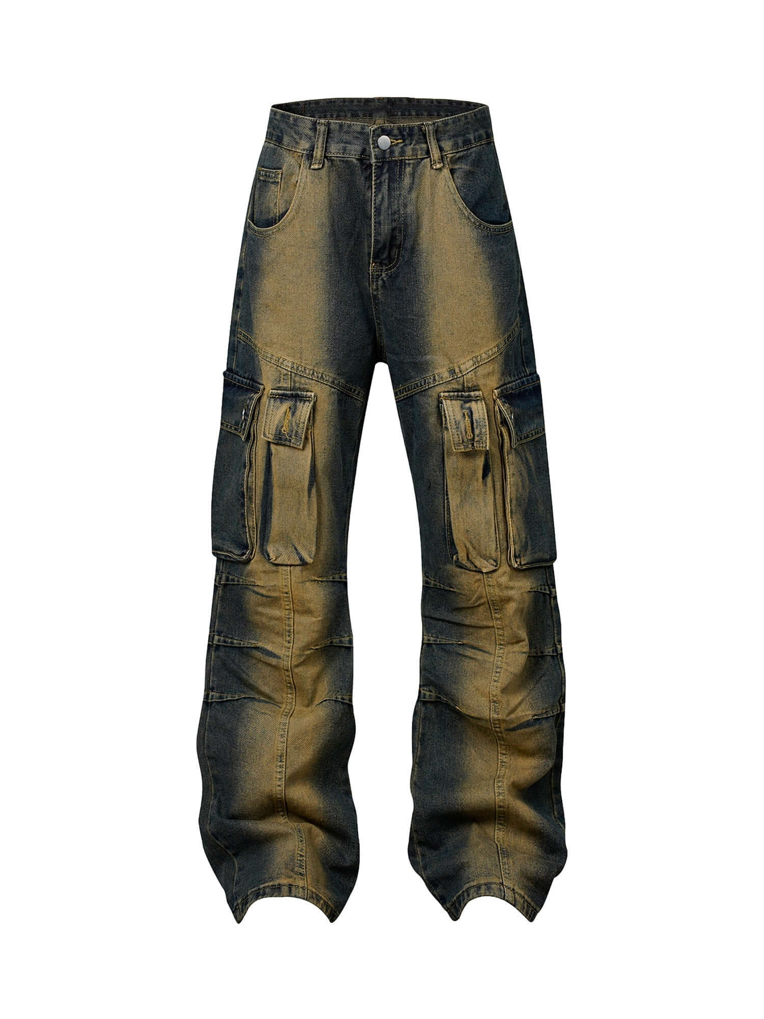 American Street Style Washed Distressed Jeans Streetwear