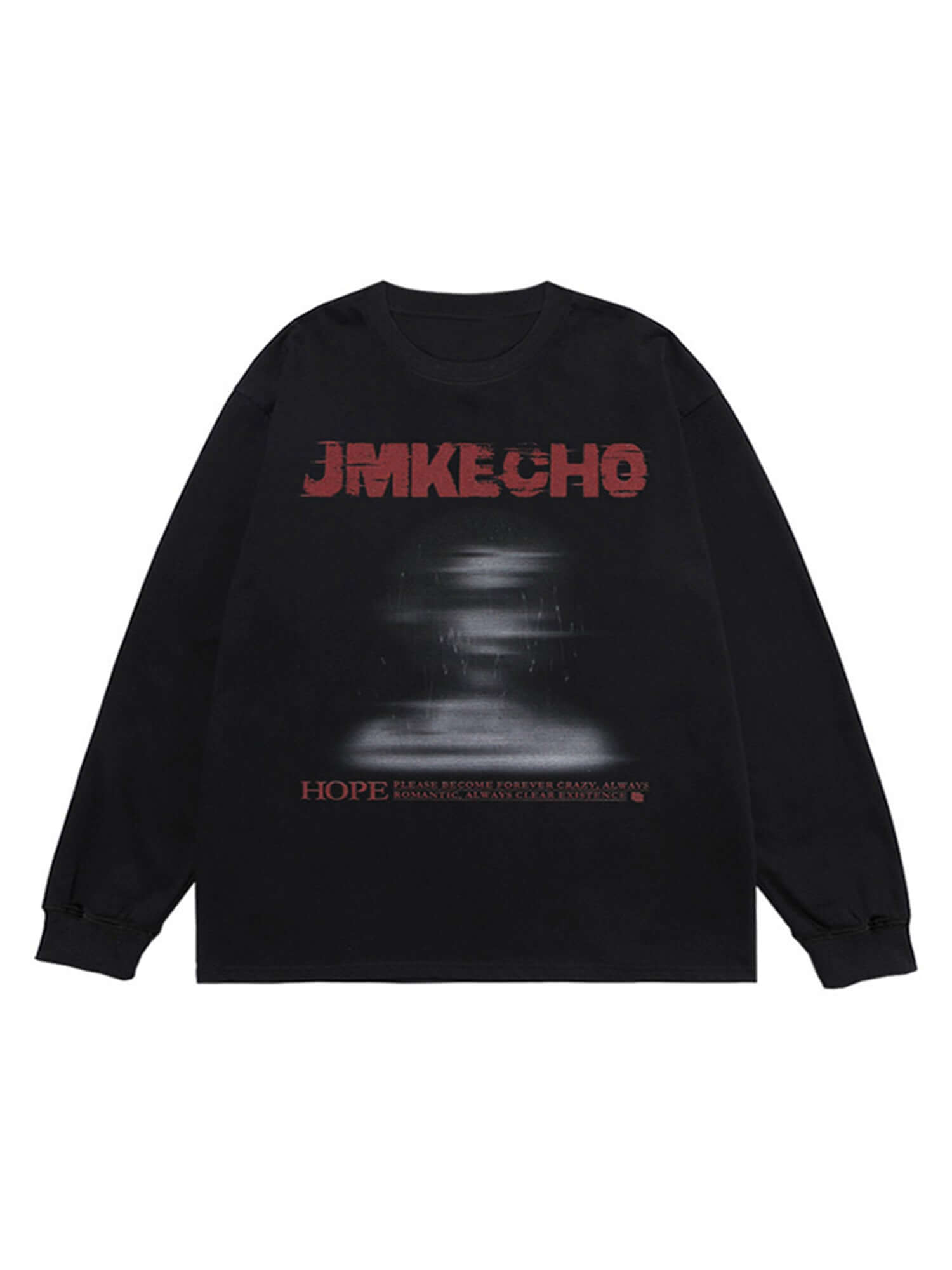 Blurred Silhouette Print Long Sleeve shirt Streetwear