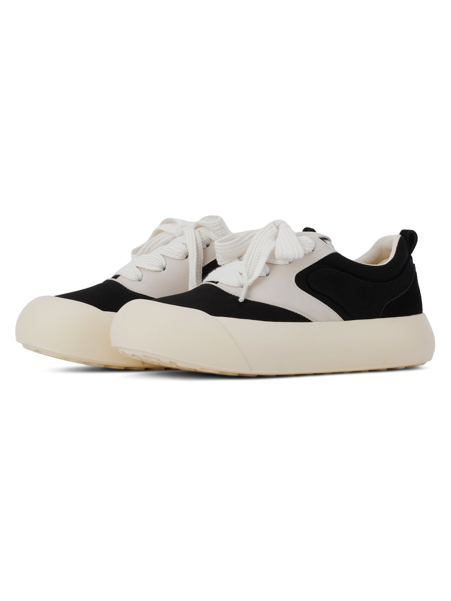 Chunky Round Toe Color Block Rap Sneakers Streetwear