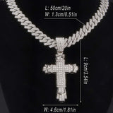 Diamond Cross Necklace Streetwear