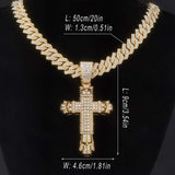 Diamond Cross Necklace Streetwear