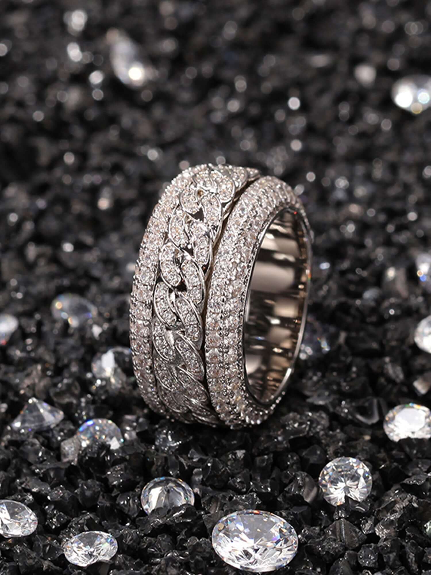 Thesupermade Full Diamond Spinnable Ring Xokool ®