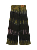 Graffiti Fun Tie Dye Straight Jeans Streetwear