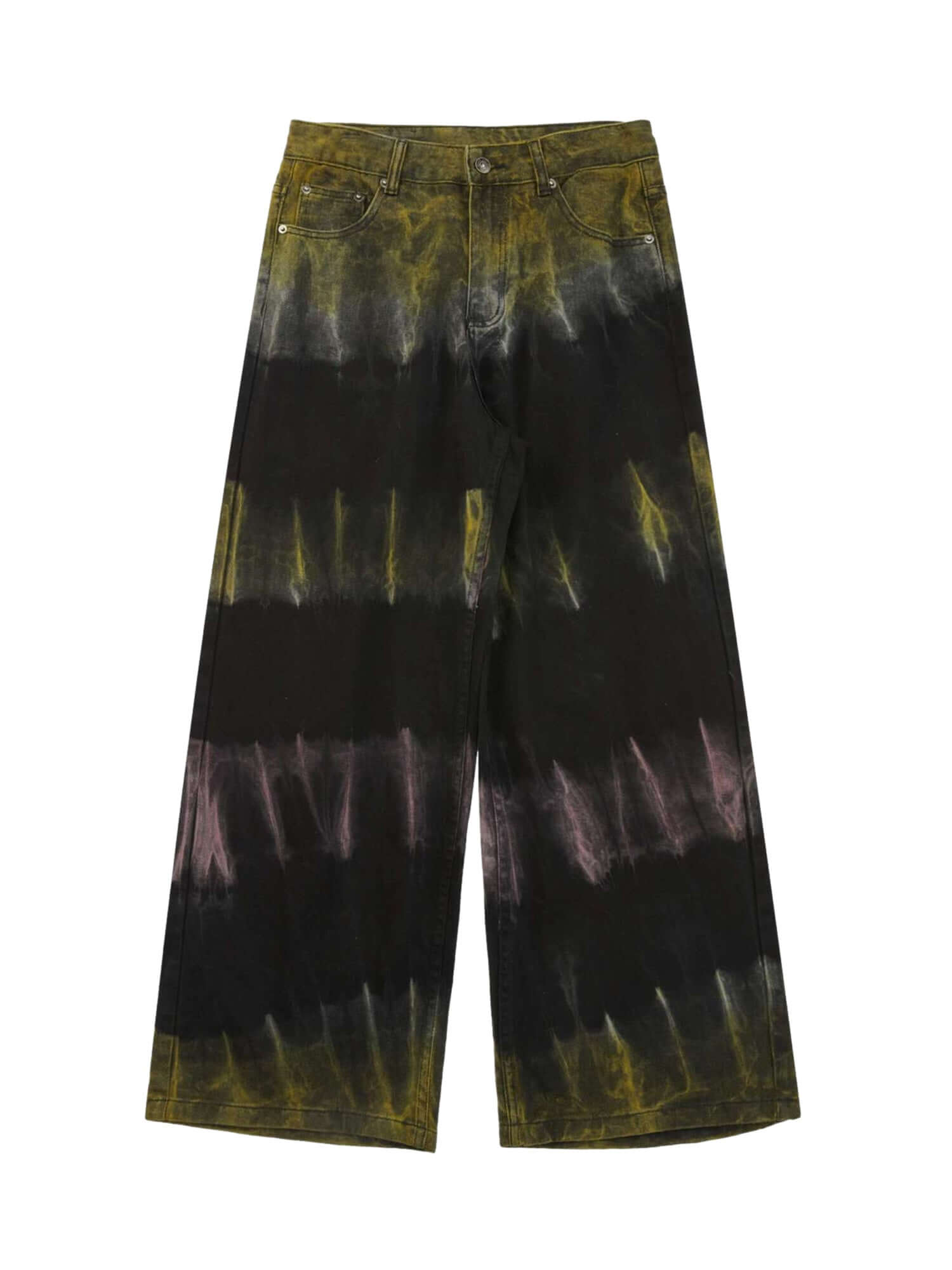 Graffiti Fun Tie Dye Straight Jeans Streetwear