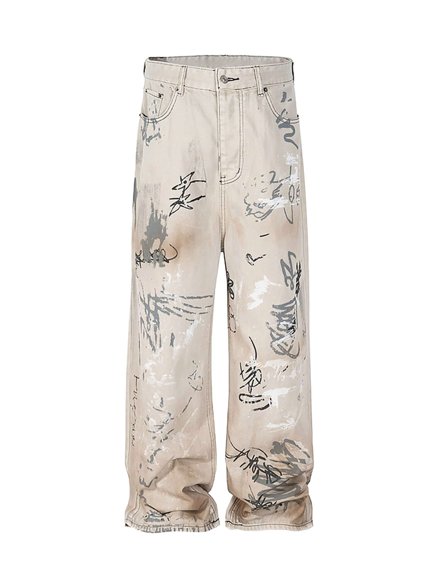 Hand painted Graffiti Baggy Jeans Streetwear