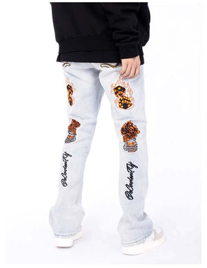 Thesupermade High Street Embroidery Retro Jeans - 1574 Xokool ®