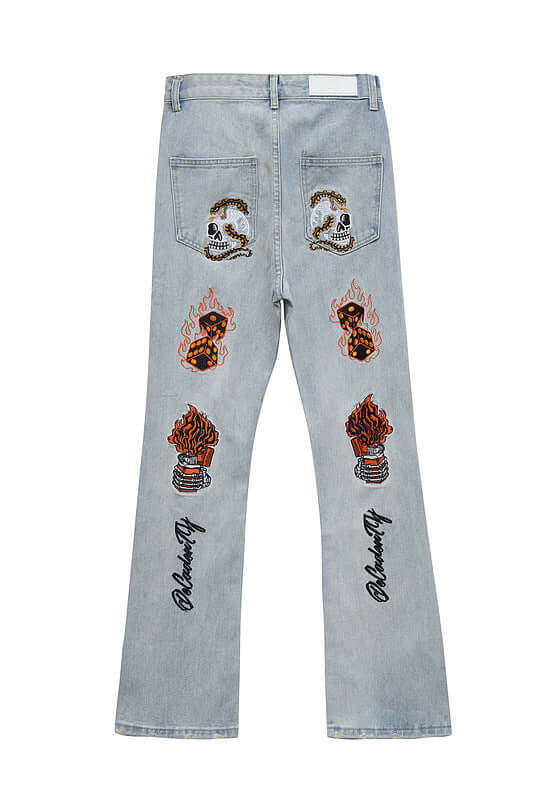 Thesupermade High Street Embroidery Retro Jeans - 1574 Xokool ®