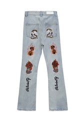 Thesupermade High Street Embroidery Retro Jeans - 1574 Xokool ®