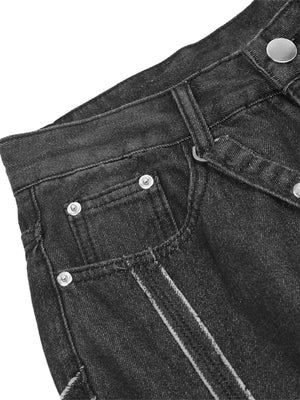 Thesupermade High Street Hip-Hop Spider Web Denim Pants-1512 Xokool ®
